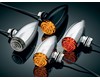 AMBER LED MINI BULLET LIGHTS, GLOSS BLK 2504