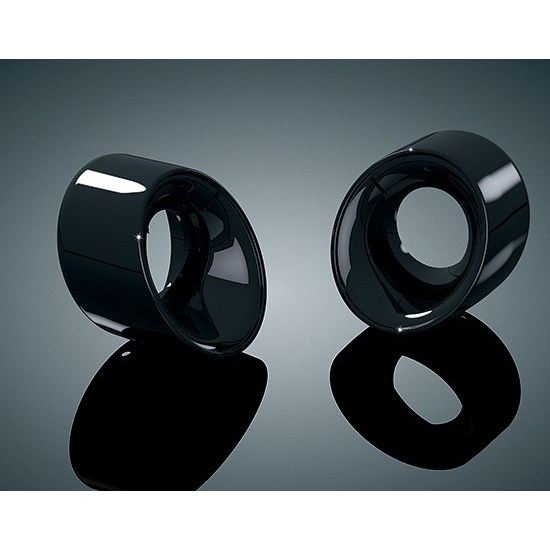 SLANTED TIPS FOR CRUSHER MUFFLERS, BLACK 542