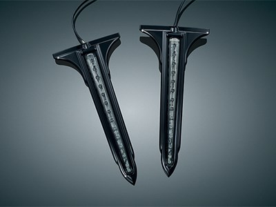 L.E.D. REAR SADDLEBAG ACCENTS, BLK/SMOKE 7263