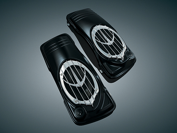 GLOSS BLK S.BAG LIDS W/SPEAKER-BLK GRILL 892