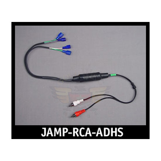 Isolated RCA Input Amplifier Adapter Harness for Harley HK Radio JAMP-RCA-ADHS